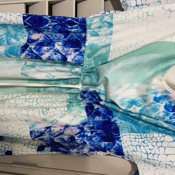 Cooper St patterned dress cold shoulder, size 10 - Picture 3 of 5